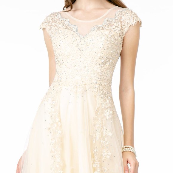 NEW Scoop Neck A-Line Shape Evening Dress GSGL2882 - Picture 2 of 5